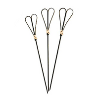 Trenton Bamboo Heart Skewer Black, 100mm, Each Each