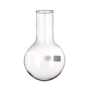 Flask, Round Bottom, 500ml, Narrow Neck, with Rim, Borosilicate Glass, Each Each