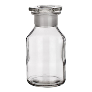 Simax Laboratory Reagent Bottle, 1000ml, Wide Neck, with Glass Stopper, 60/46 Socket Joint, Clear, Borosilicate Glass, Each Each