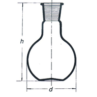 F/BTTM Flask Short Neck, 1000ml 45/40 Socket 25mm Each
