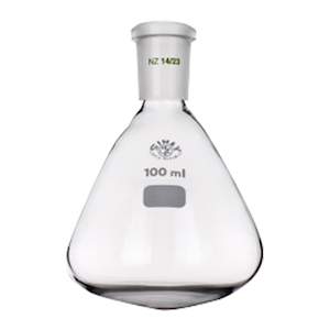 Simax Micro Flask, Round Bottom, 100mL, Socket Joint 14/23, 65 x 88(H) mm, Borosilicate Glass, European, Each Each