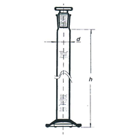Cylinder Hexagonal Glass Graduated 1 Liter SJ45/40 (B) Each