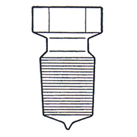 Simax Glass Stopper, Socket Joint 12/21, Octagonal, Hollow, Borosilicate Glass, European, Each Each