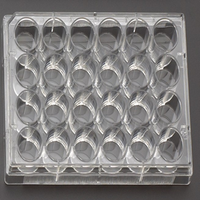 Culture Tissue Plate, Recyclable Polystyrene, 24 Wells, Flat Bottom, 50/Box Carton