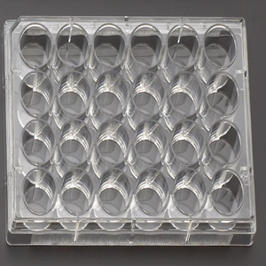 Culture Tissue Plate, Recyclable Polystyrene, 24 Wells, Flat Bottom, 50/Box Carton