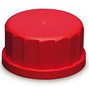 Screw Cap for 50ml Laboratory Bottle,Red, PTB, PTFE-Polytetrafluoroethylene Seal, Each 1