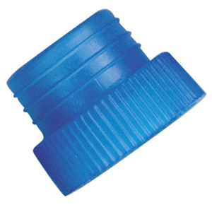 Stopper, Closed Bottom, for 16mm Tubes, Dark Blue Recyclable Plastic, 1000/Bag Bag