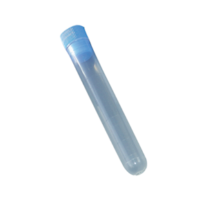 Aptaca Cylindrical Test Tubes with Cap, 10ml, 16mm Diameter x 100mm, Graduated with Rim, Polypropylene, 250/Bag Bag