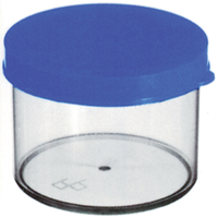 Sputum Container, 60mL, 34 x 60mm, with Press Cap, Recyclable Polystyrene, 400/Bag