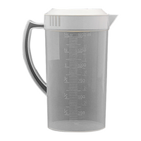 Quadrant Measuring Jug, 1.5 Litres, Graduated with Lid, 150 Diameter x 185 Height mm, Recyclable Polypropylene, Each Each