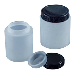 Aptaca Cylindrical Jar with Screw Cap and Inner Cap, Wide Mouth, 2,000mL, 125 x 185(H) mm, Mouth 86mm, HDPE, Each Each