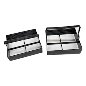 Staining Jar/Rack, 25 Slide Capacity, 91 x 79 x 38mm, Recyclable Polyoxymethylene POM, European, Each Each
