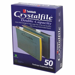 Crystalfiles Dbl Cap Files Only Box/50 Box