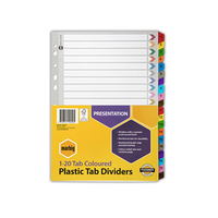 A4 ACO 1-20 COL DIVIDERS a4 PKT 10 ACO Pack