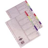 DIVIDER F/C PVC 10 TAB MARBIG EACH SET Set