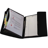 COMPENDIUM A4 5 POCKET BLACK NOTE PAD PEN HOLDER Each