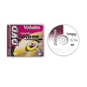 Verbatim DVD-RW, 4.7gb, General Data, Each Each