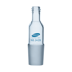 Monash Adapter, Standard, with 10mm Straight Hose Connector, Cone 24/29, Borosilicate Glass, Each Each