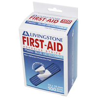 Livingstone Blue X-Ray Metal Detectable Adhesive Strips with Pad