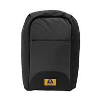 Livingstone Anti-Theft Backpack, 29x47x15cm, 20.5 Litres, 300D Polyester with PU Coating and Leather, 12 Pockets, with USB Port, Black Each