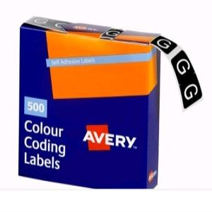 AVERY LATERAL COLOUR CODING LABEL "G" 180/PK Pack