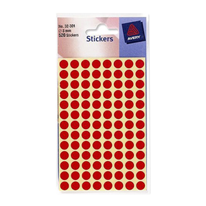 Fluoro Red Dots 8mm 480/pk Pack