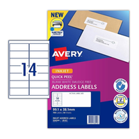 AVERY INKJET LABELS J8163M 140P 99.1X38.1MM BX/50 Box
