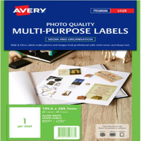 AVERY GLOSSY LABELS L7767 PKT25 AVERY Pack