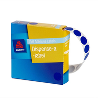 SELF ADHESIVE LABELS BLUE CIRCLE 14MM DIAM 1050/PACK Pack