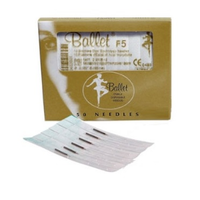 Out of Date, Ballet Electrolysis Needle, Gold, F Shank #5, 50/Box, Original Unopened Condition, Price Discounted, While Stocks last