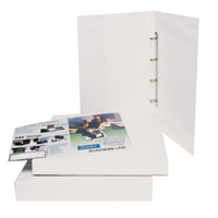 Bantex Upright Insert Ring Binder, A3, 38mm, 3 D-Rings, White, Each Each