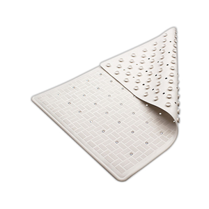 Compass Bath Mat, Large, 40cm Width x 70cm Length, White, Rubber, Each Each