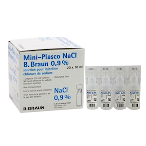 B. Braun Sodium Chloride 0.9 Percent, for Injection, 10mL, 20 Ampoules/Box, 1,000 Ampoules/Carton Carton