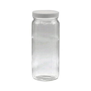 Paragon Glass Jar, Food Jar, with White Plastic Wadded Screw Cap, 480mL, 6.6 x 16.8(H) cm, 63mm Neck Finish, Each Each
