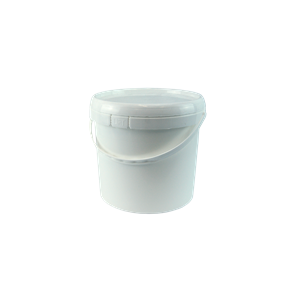 Livingstone Plastic Pail Bucket with Lid, 5 Litres, 195(H) x 220(D) mm, White, Each Each