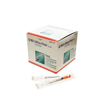 BD Ultra-Fine Insulin Syringes, 1ml, with Needle 29 Gauge x 0.5 Inch, 12.7mm, Sterile, 100 Pieces/Box Box