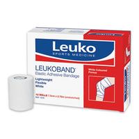 Leokoband Elastic Adhesive Bandage 7.5 cm x 2.7 Metres, White, 12/Box Box