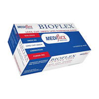 Bioflex Latex Examination Gloves, Powder Free, Long Cuff, 28cm, Small, Cream Colour, 100 Pieces/Box, 1,000 Pieces/Carton