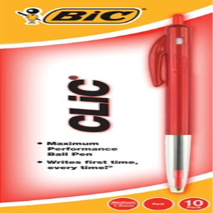 PENS BIC CLIC MED RED BOX/12 Box
