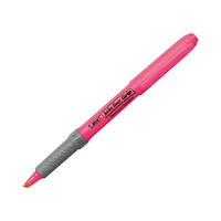 Bic Brite Liner Grip Highlighter, Pen Style, Chisel Tip, Pink, 12 Pieces/Box Box