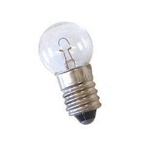 Livingstone Light Globe Torch Bulbs, Small Round Miniature Edison Screw Type (MES), 6.2volts, 0.3amps, Each Each