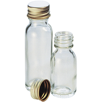 Livingstone McCartney Bottle, Narrow Neck, 14ml, 1/2 Ounce, with Rubber Liner Aluminium Screw Cap, Glass, Each Each