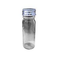 Universal McCartney Bottle, Wide Neck, 28ml, 1 Ounce, with Rubber Liner Aluminium Screw Cap, Glass, Each Each