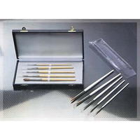 Magic Brush Kit - Leather Box & 5 Brshs Each