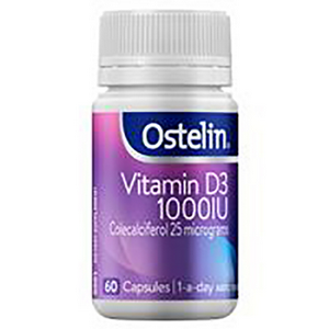 Ostelin Tablet, 25mcg, Vitamin D 1000IU, Schedule 0, 60 Tablets/Bottle Bottle