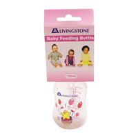 Buy 12 (DEAL) Livingstone Baby Feeding Bottle, 120ml, Polycarbonate, BPA Free, Recyclable, Complete with Teat and Cover, Each Kit