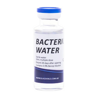 Glass Vials Bacteriostatic Water, Contains 0.9Pct Benzyl Alcohol, Educational Purpose, 20ml, Each