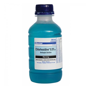 Baxter Chlorhexidine Acetate Aqueous Steripour Bottle
