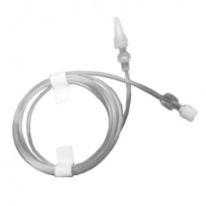 Multigate Microbore Extension Set, 1.0mm Inner Diameter Tube, 150cm Length, Female to Male Luer Lock with Rotating Collar, 100/Carton Carton