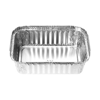 Capri Aluminium Foil Container, 40oz, 880ml, Rectangular Takeaway, Recyclable, Silver, 400 Pieces/Carton Carton